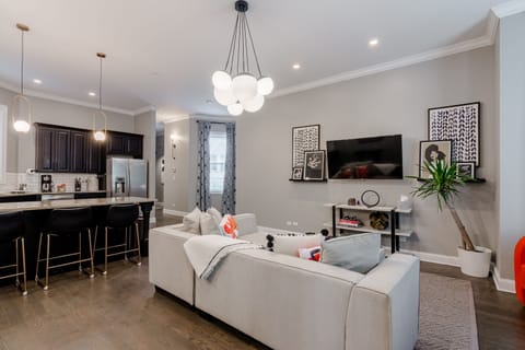Open concept living room and kitchen
