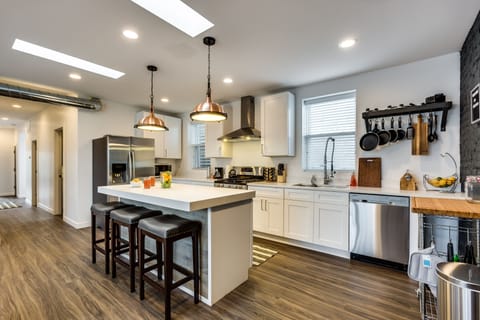 My place has an incredible kitchen, with beautiful appliances - you'll love cooking here if you end up doing so!