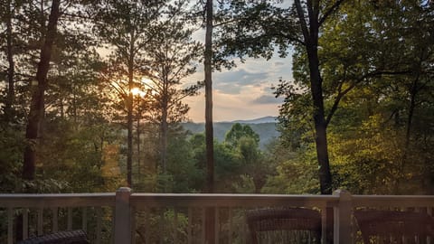 Beautiful sunsets from our spacious front deck!
