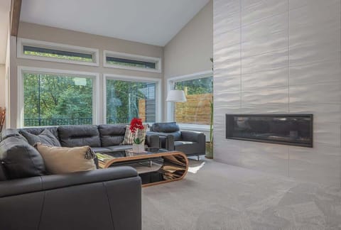 Living Area with a Gas Fireplace 