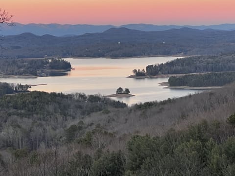 View overlooking lake Blue Ridge and Appalachian Mountains
