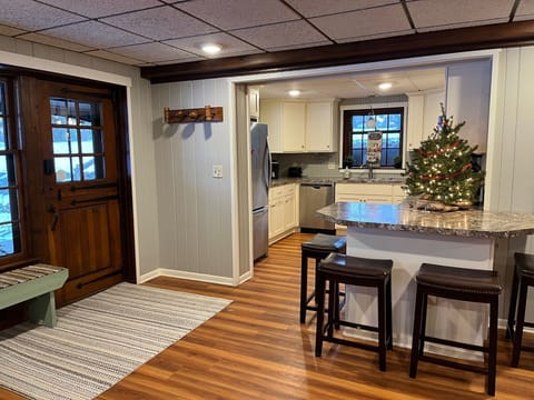 Entry way and kitchen view