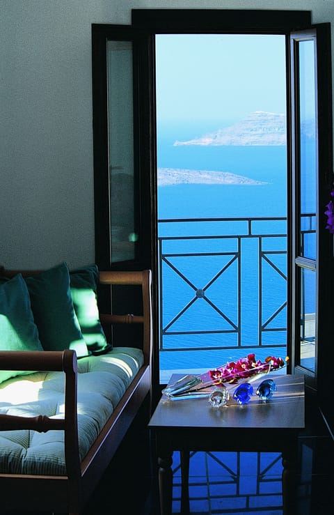 Superior Triple Room, Sea View | Living area | 32-inch LED TV with satellite channels, TV