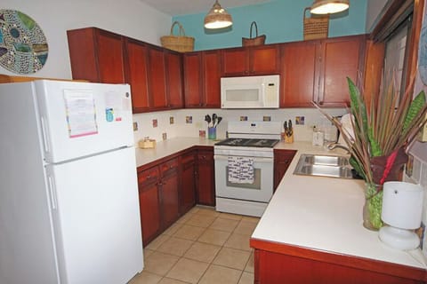 Looking into the kitchen from the living room