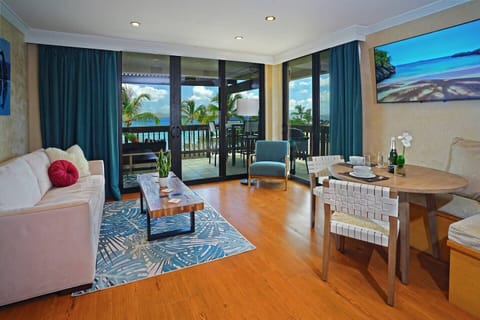 "The unit was sparkling clean and furnished like a 5-star hotel. The views were amazing of the ocean and St. John's and the location was close to Red Hook and many restaurants."
