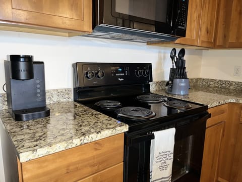 Spacious kitchen includes Keurig