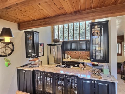 Beautiful cabinetry holding everything you need to make anything you can think of