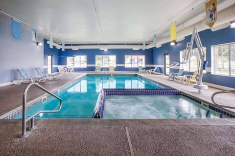 Indoor pool, open 9:00 AM to 11:00 PM, sun loungers