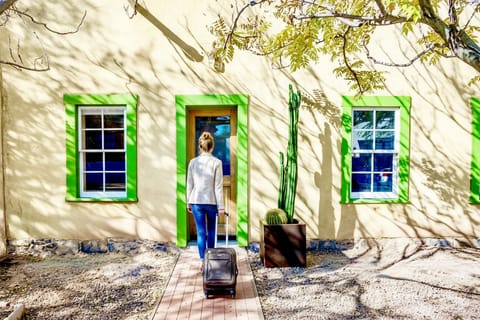 Arriving at the Adobe Row House in Tucson