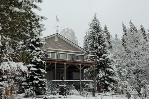 House and deck from the garden. 