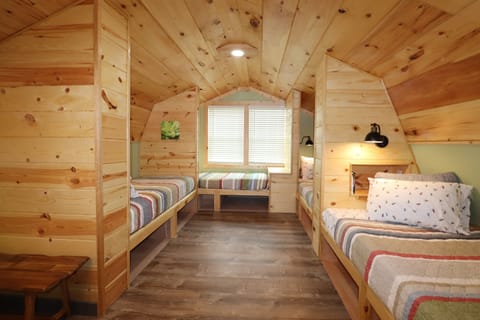 The Bunks have cubbies below, and power and lights each