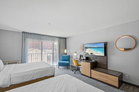 Deluxe Room, 2 Queen Beds | Pillowtop beds, desk, laptop workspace, blackout drapes