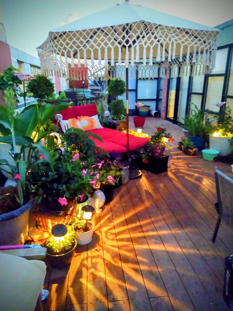 Gorgeous  rooftop terrace area just for you. Lush with plants in spring / summer