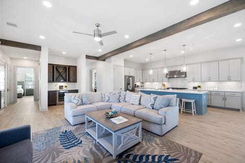 Main family room and kitchen