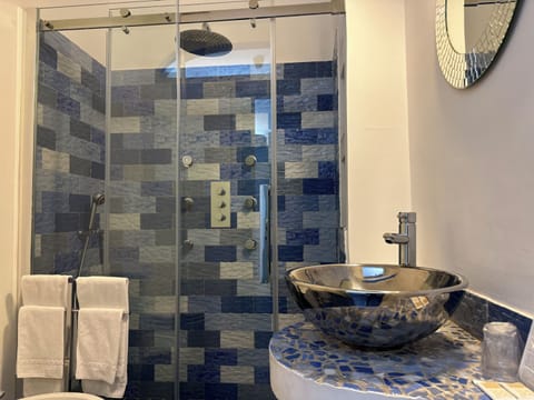 Triple Room, Balcony, Sea View | Bathroom shower