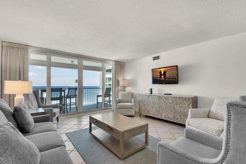 Living room with flat screen TV