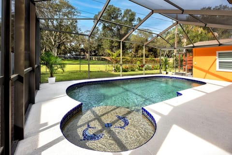Sparkling, heated pool