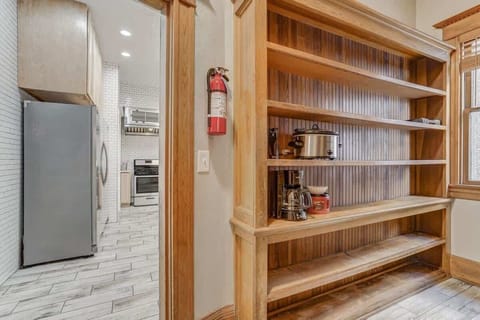 Our Airbnb offers extra space to stow away your culinary essentials. Enjoy the convenience of a well-organized kitchen!