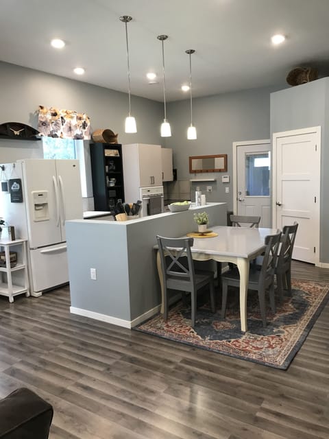 Dining area and kitchen