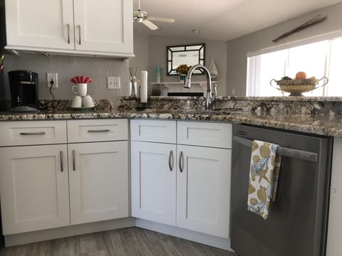 Kitchen facing living room