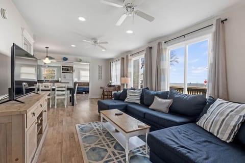 Living room with new and comfortable couch, big enough to accommodate everyone