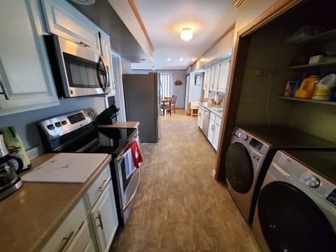 kitchen with laundry area