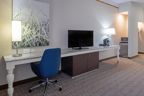 Desk, blackout drapes, iron/ironing board, cribs/infant beds