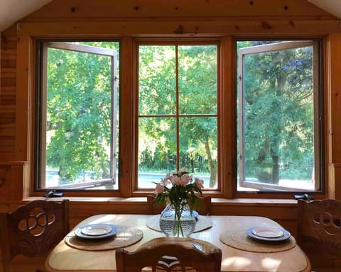 kitchen table and view 
