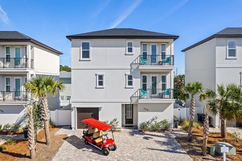 Saved by the Beach - Exterior Front View -  Included 6-Passenger Golf Cart
