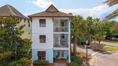Colorful home with multiple outdoor spaces!
