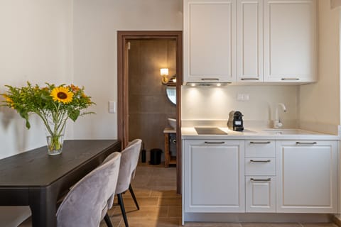 Luxury Double Room | Private kitchen | Mini-fridge, stovetop, coffee/tea maker, electric kettle