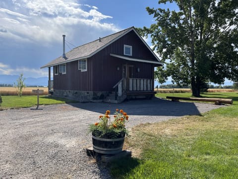 Cabin entrance on the farm