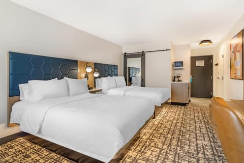 Standard Room, 2 Queen Bed, Non Smoking | Premium bedding, desk, blackout drapes, iron/ironing board