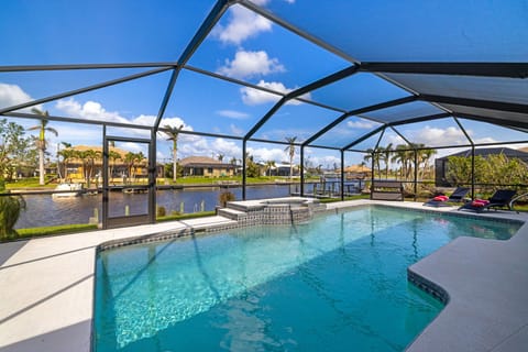 Villa Sunny has an electric-heated pool