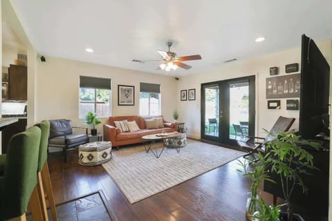 Stunning double doors will lead you into the backyard.