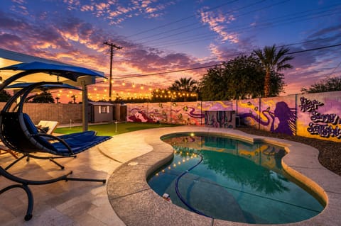 Float in the heated pool or floating lounges and relax after a day of exploring