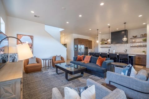 Open concept main floor living spaces offers plenty of space for groups to gather