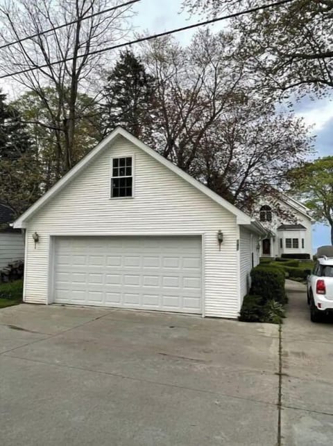 View of two car detached garage
