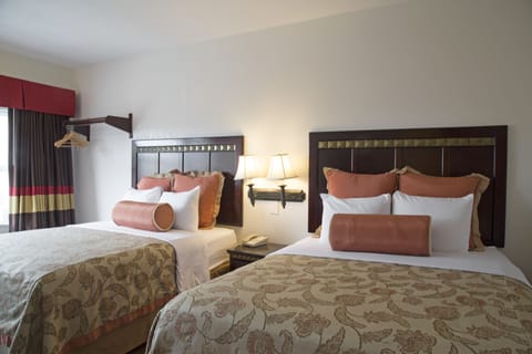Standard Room, 2 Queen Beds | In-room safe, desk, blackout drapes, iron/ironing board