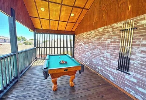 Outdoor space with pool table