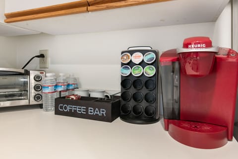 Kurieg coffee pods and refreshing water upon arrival
