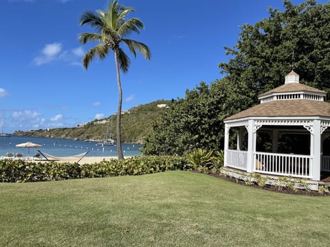 Yoga on the porch or exercise in well equipped gym with spa !