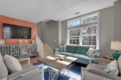 living area showing the access upstairs