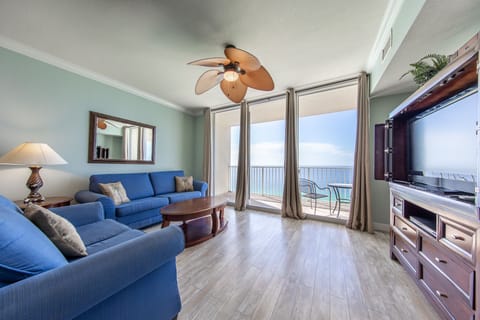 Gulf front living room.