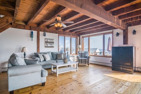 Living room with ocean view.