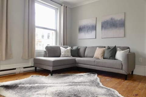 Super comfy sectional, great for watching movies on the Smart TV!