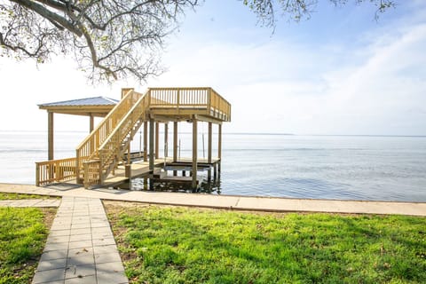 New boat dock with place for jet ski and boat 