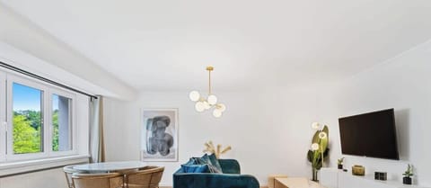 Spacious living area with stylish decor and pet-friendly options available.