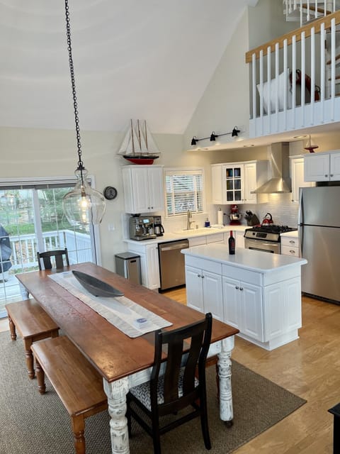Fully stocked open kitchen