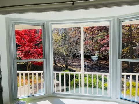 Snuggle up in the bay window to enjoy the view.
